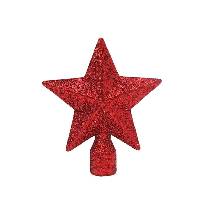 

10Pcs Christmas Tree Top Star Decoration Merry Christmas Decoration for Home Shiny Powder Five-Pointed Star New Year s Ornament красный