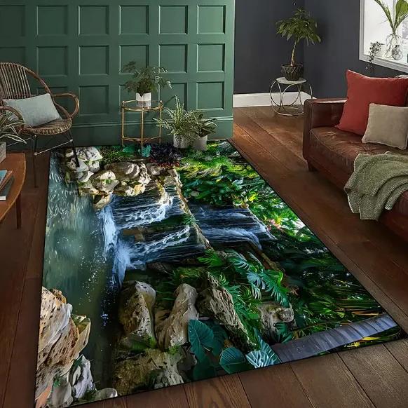 

3D Visual Illusion Floor Mat Ocean Scenery Living Room Bedroom Kitchen Bathroom Home Decor Gifts Beach Carpets Room Decoration 40x60cm