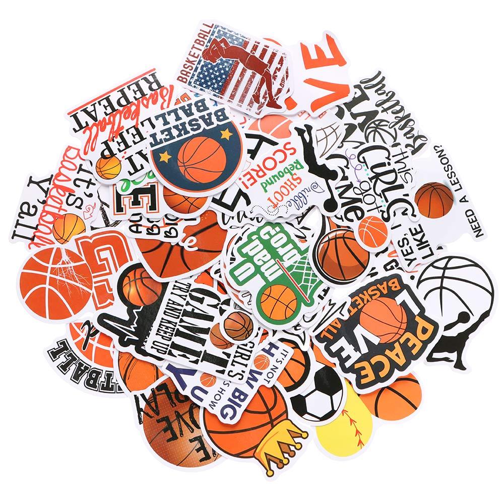 

50Pcs/set Stationery Waterproof Notebook Guitar Graffiti Decorative Decals Suitcase Skateboard Decor Basketball Stickers