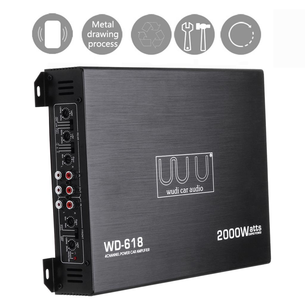 Buy 1500W 4 CH Car Stereo Power Amplifier Audio Bass Speaker Audio