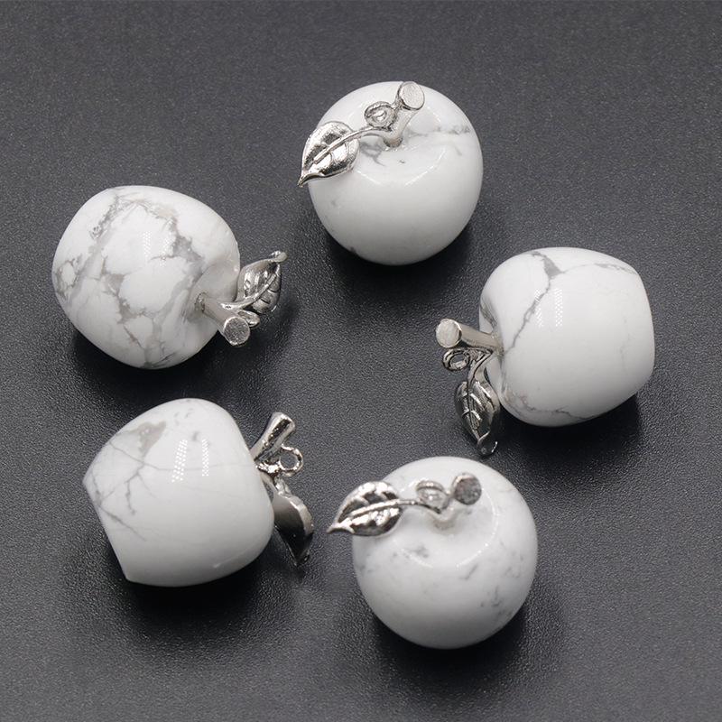 Naturkristall Achat Halbedelstein Amethyst Apfelanhänger Weihnachtsgeschenk