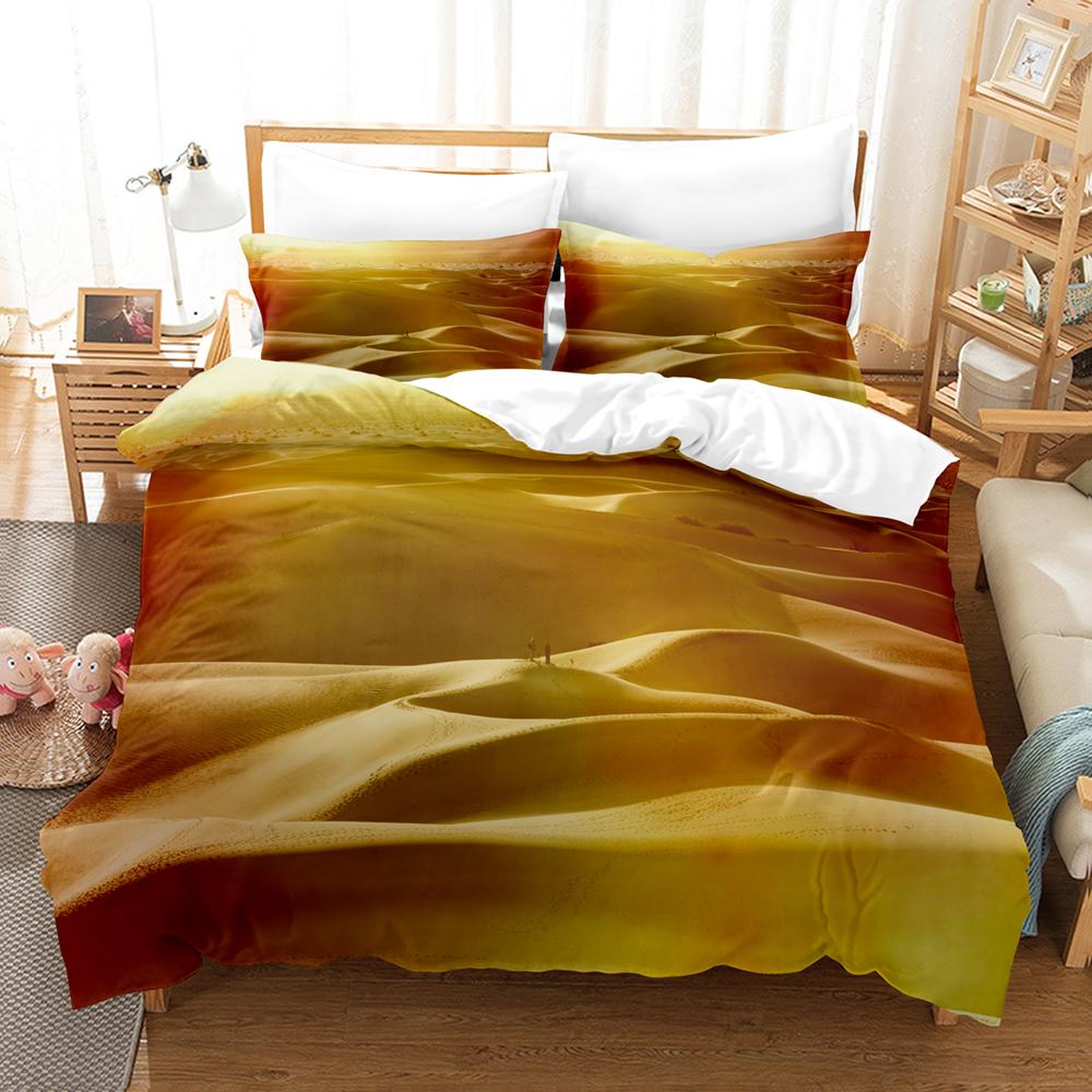 Volcanic Beding Set Single Twin Ful Quen King-Sized Dimensionsd Dimensions Desert Bed Linen Set Aldult Kid Bedrom Thre-piece Suits 3D Print Men