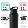 1000ml Stainless Steel Vacuum Insulated Water Bottle with Handle, Dual Lids, Direct Drinking, Large Capacity, Insulated for Hot or Cold Drinks, Sports