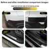 3D Carbon Fiber Sticker Paste Car Threshold Protective Film Anti Scratch Waterproof Matte Black Nano Sticker for Car Body
