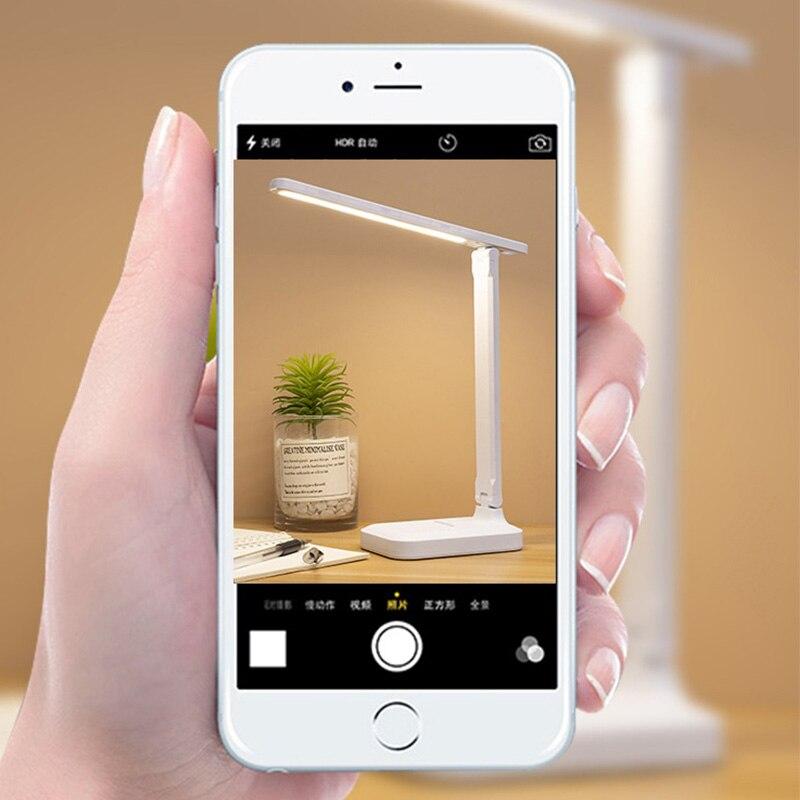 1 pz lampada da scrivania a Led lampada da scrivania pieghevole touch comodino lettura dormitorio protezione per gli occhi ricarica USB luce notturna YSXX