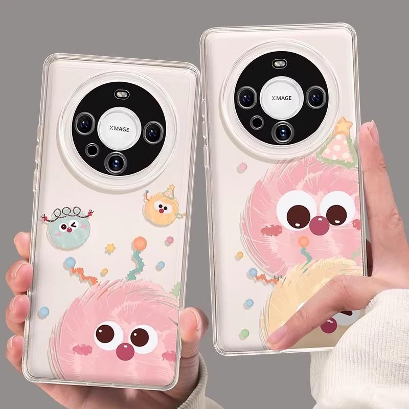 Coal briquettes are suitable for Huawei mate70pro cute 60 cartoon 50 protective case 40 transparent soft protective case mobile phone case