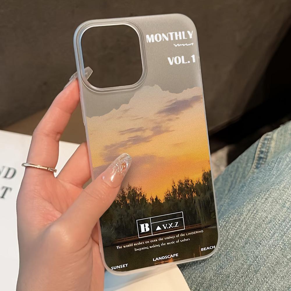 Mobile Phone Cases for iPhone 11 13 15 Pro Max 12 14 Pro Max Case iPhone 16 15 Plus 13 Pro 12 Frosted Texture Painted Cartoon Flowers