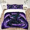 Magical Dragon Flight Print 3Pcs Bedding Setduvet Cover With 2 Bedropillowcase Home Birthday Gift