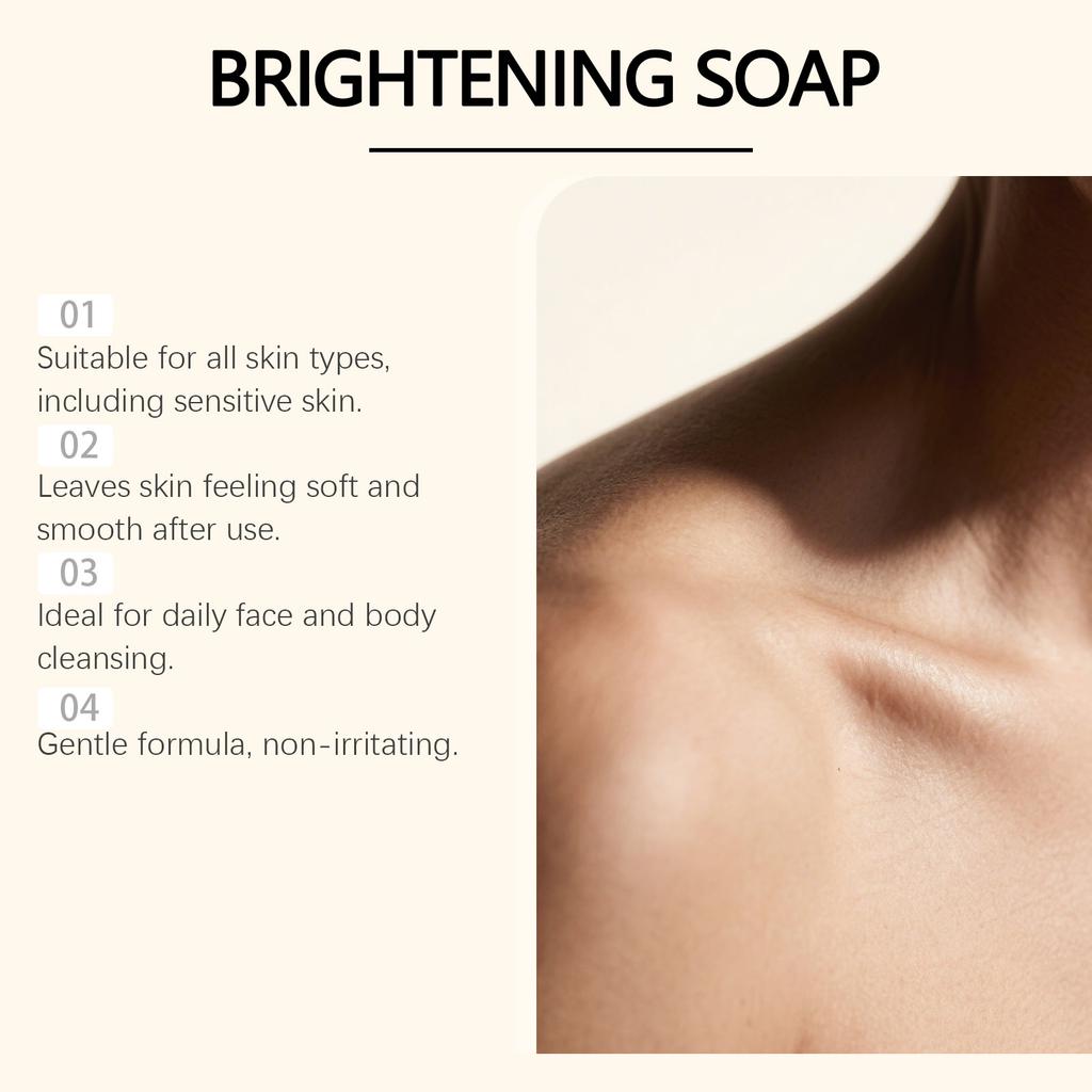 Brightening And Moisturizing Bath Soap, Body And Face Brightening Cleansing Soap, Exfoliating Cleansing Soap