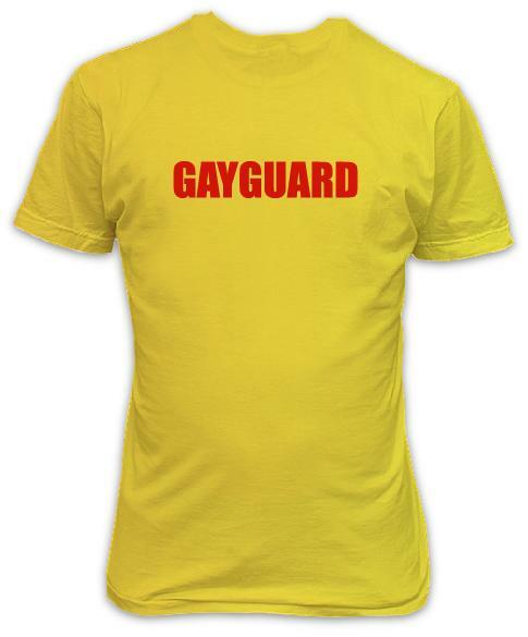 Gaywatch Yellow T-Shirt Baywatch inspired XL