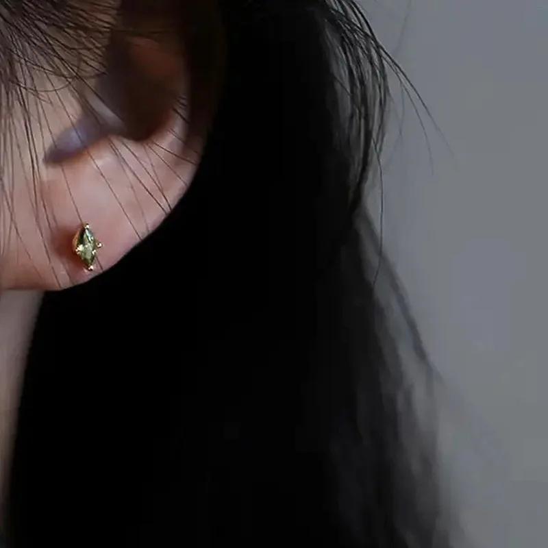 New Minimalist Style Olive Green Earrings With Versatile Temperament, Mini Exquisite Women'S Jewelry Accessories Wholesale