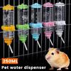 2pcs Pet Drinking Bottle Hanging Water Kettle Hamster Rabbit Plastic Steel Head Drinking Bowl Water Drinking Cup 125/250ml