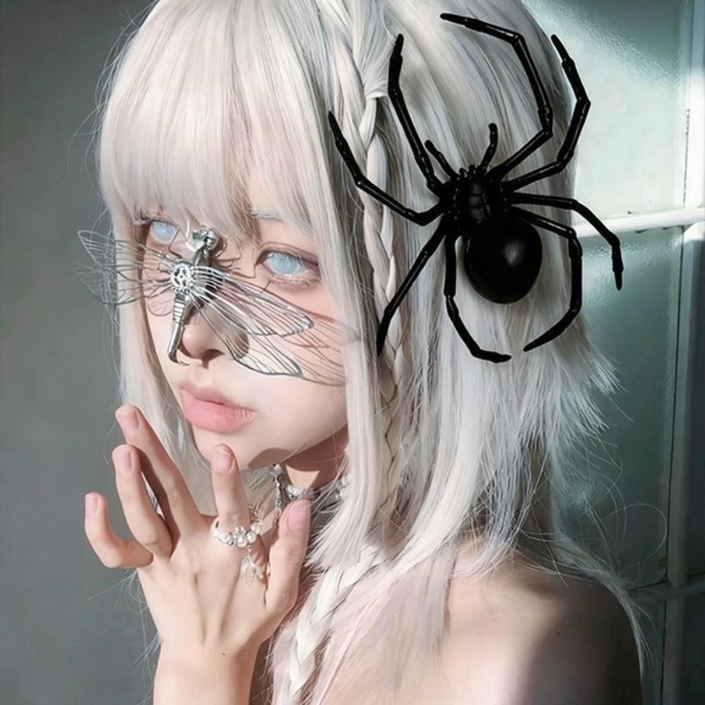 Clip On Spider Hair Accessories Gothic Hair Decor Halloween Headwear New Spider Hair Clips