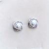 1 Pair of Pearl Earrings Men's Pearl Jewelry Earrings
