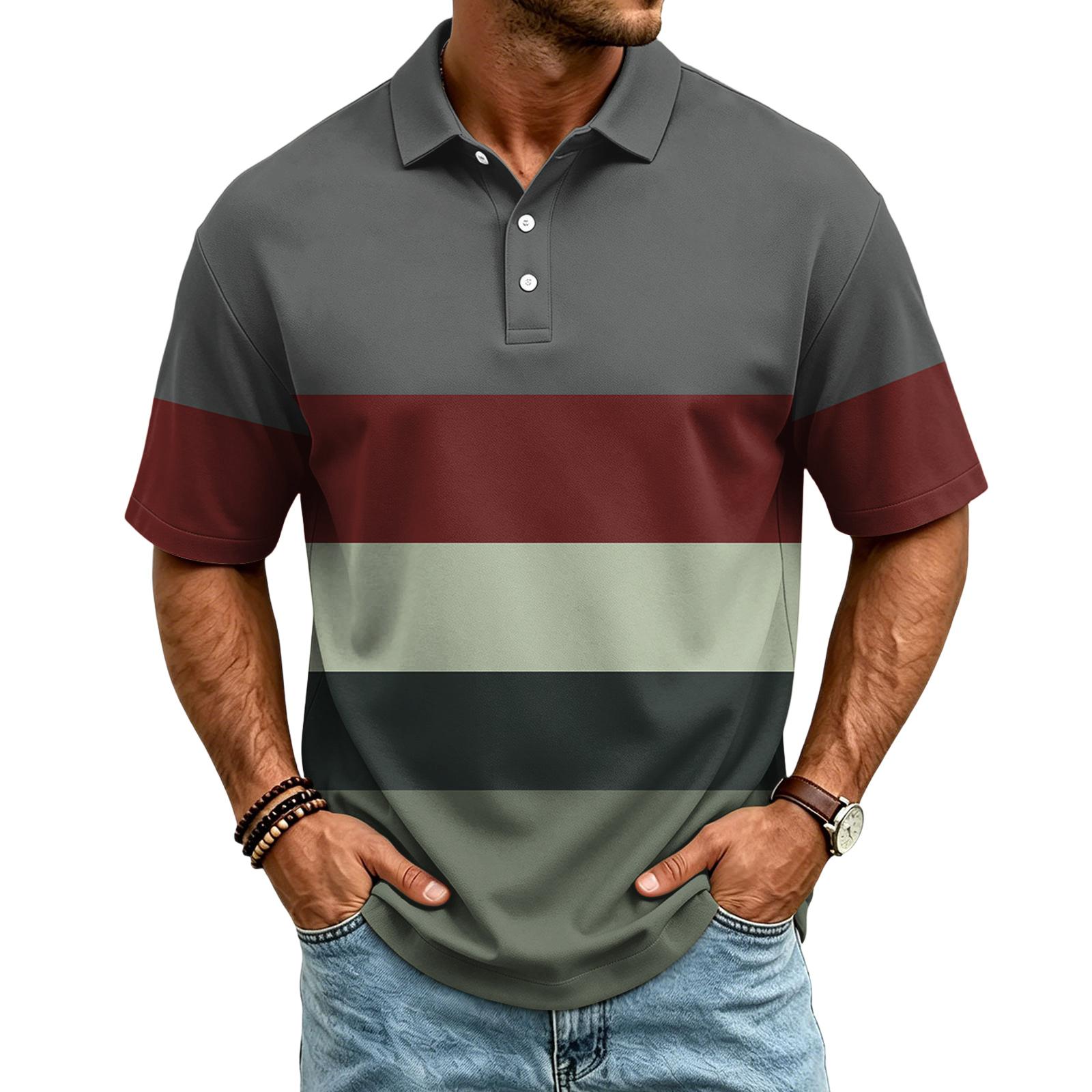 

Men s Casual Quick Dry Mesh Polo Shirt Lightweight Breathable Golf Performance Shirt with Button Collar for Outdoor Sports and Everyday Wear L