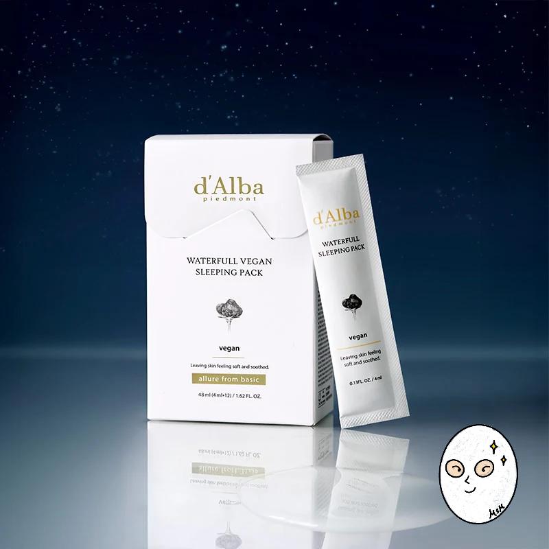 D'Alba Waterfull Vegan Sleeping Pack 48ml (4ml * 12ea)