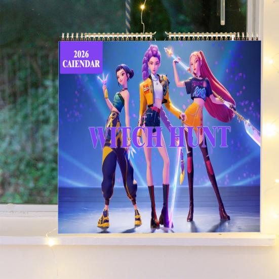 Kpop Demon Hunters Calendar 2026 Jan. 2026 - Dec. 2026 12 Monthly Calendar Coil
