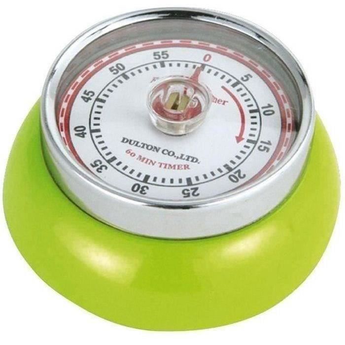 Minuteur de cuisine - glop studio - speed - 7 cm - aimanté - couleur kiwi