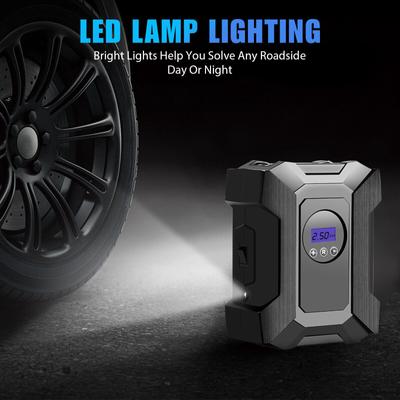 2024 New Wireless Portable Air Pump 120W Electric Tire Pump with 6000mah Battery Emergency LED Light Storage Does Not Take Up Space