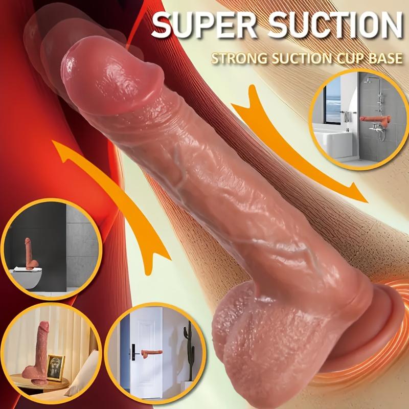 9 inch 4-in-1 Vibrator,10 Vibration Modes,Extendable & 360° Rotatable,Slow Heating Remote Control,Liquid Silicone,Sex Toy,Tease Toy,Gift,Parody Prop