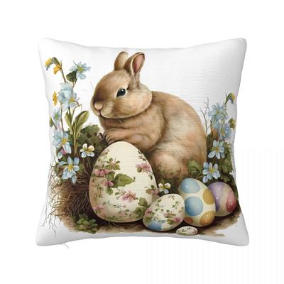 Easter Rabbit Egg Pillow Cover Cute Animal Fashion Pillow Case For Sofa Bedroom Home Decor Cushion Cover Soft Pillowcases Gift