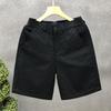 Men Elastic Waist Casual Shorts Button Placket Lightweight Straight Five Inch Daily Wear Summer Bottom