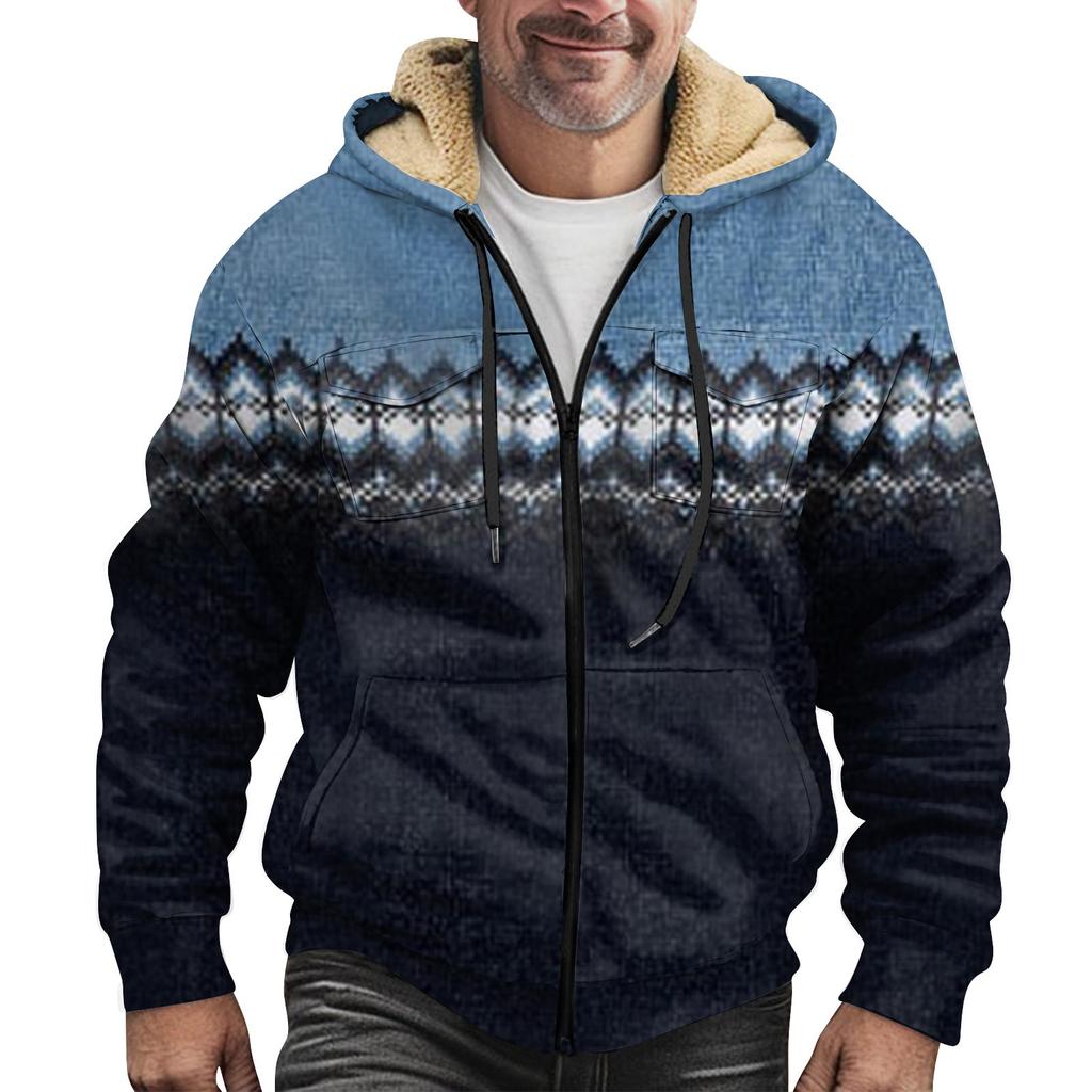 Pánská bavlněná bunda se zesíleným knoflíkem a dvojitou kapsou