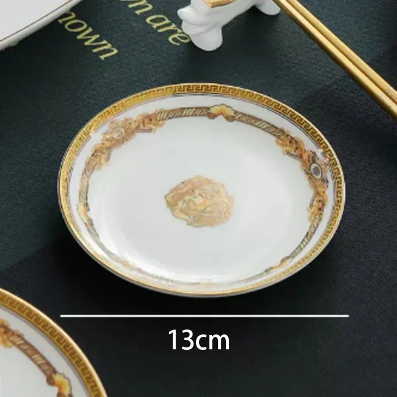 

Европейская керамическая тарелка Креатив Главная Стейк Обеденные тарелки Древняя Греция Элегантный узор Украшение Ресторан Обеденный стол Декор