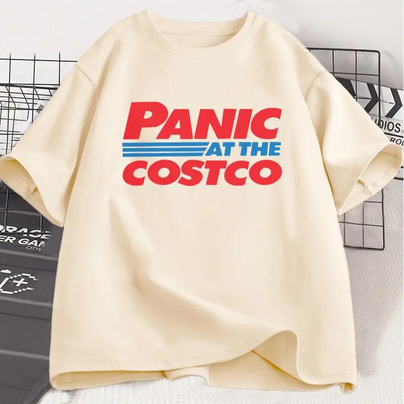 Panic At The Costco Graphic T-shirts Costco Lovers Tee Men Fashion Oversized Cotton T Shirt Streetwear Tshirt Men's Clothing Tee
