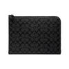 L-Zip 33 Presbyopia Coated Canvas and Calfskin Computer Bag Briefcase Zipper Folder Bag Clutch Men's Charcoal Black