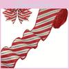 Vibrant Christmas Striped Ribbon In Red Green And White For Holiday Crafting Projects