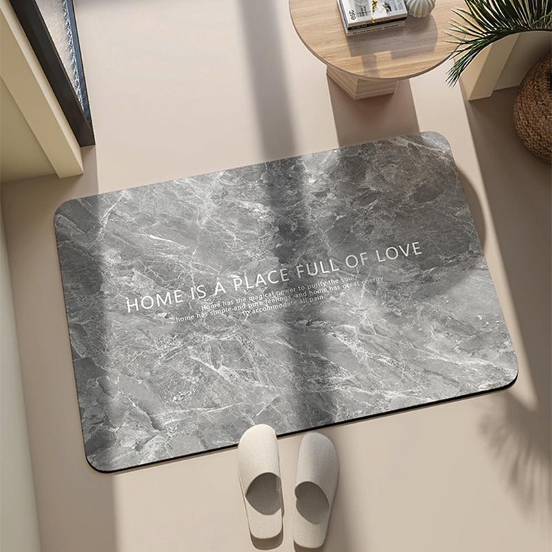 Diatom Mud Bathroom Bath Mat Rug Diatomite Pad Super Absorbent Bath Carpet Non-slip Quick Drying Shower Bathtub Foot Mat Doormat