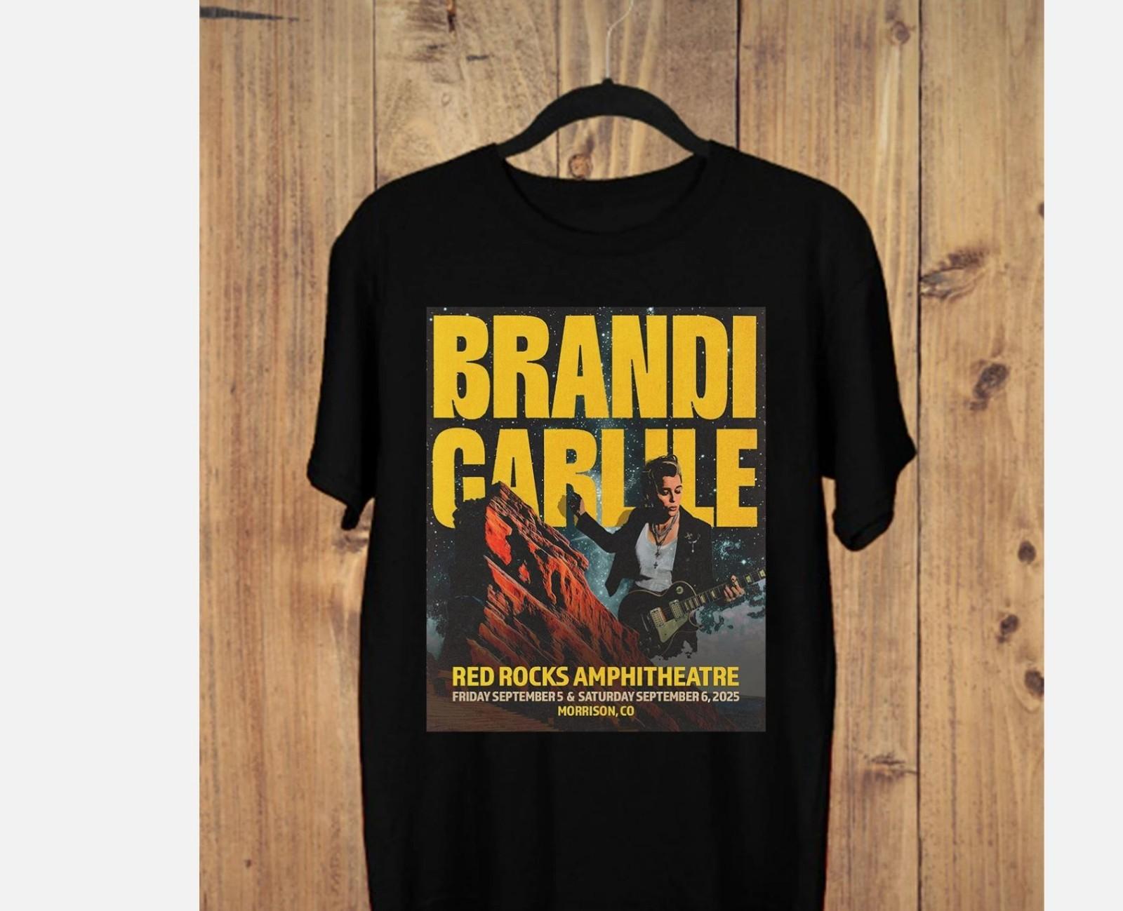 Бренди Карлайл Red Rocks Live In Concert Черная хлопковая футболка Полный размер S-5XL S