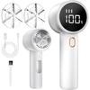 Aparelho de Raspar Tecido, Removedor de Fiapos Elétrico Recarregável Portátil, 3 Velocidades Ajustáveis Desfiador, Removedor de Bolinhas com Display LED para Roupas, Rasgador de Fiapos