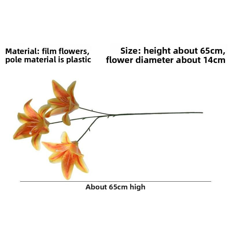 1PC Simulation Lily Artificial Flowers Wedding Hall Decor Flower Wall Shooting Props Layout Accessories DIY Decoration Supplies