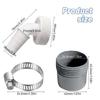 Appliance Drainage Connector Plastic Housing with Rustproof Clamps Suitable for Washers Dishwashers Flexible Inlet
