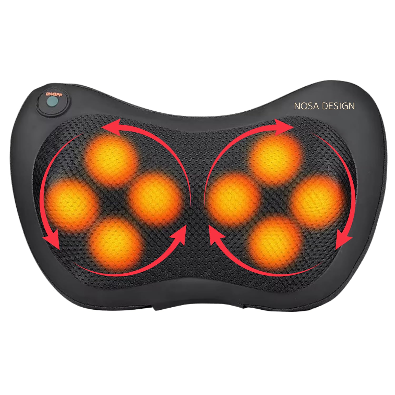 

Neck relaxation cushion with heated PU leather warranty from retailer in Product by NOSA DESIGN care, neck, shoulders, waist, back, thighs, calves,