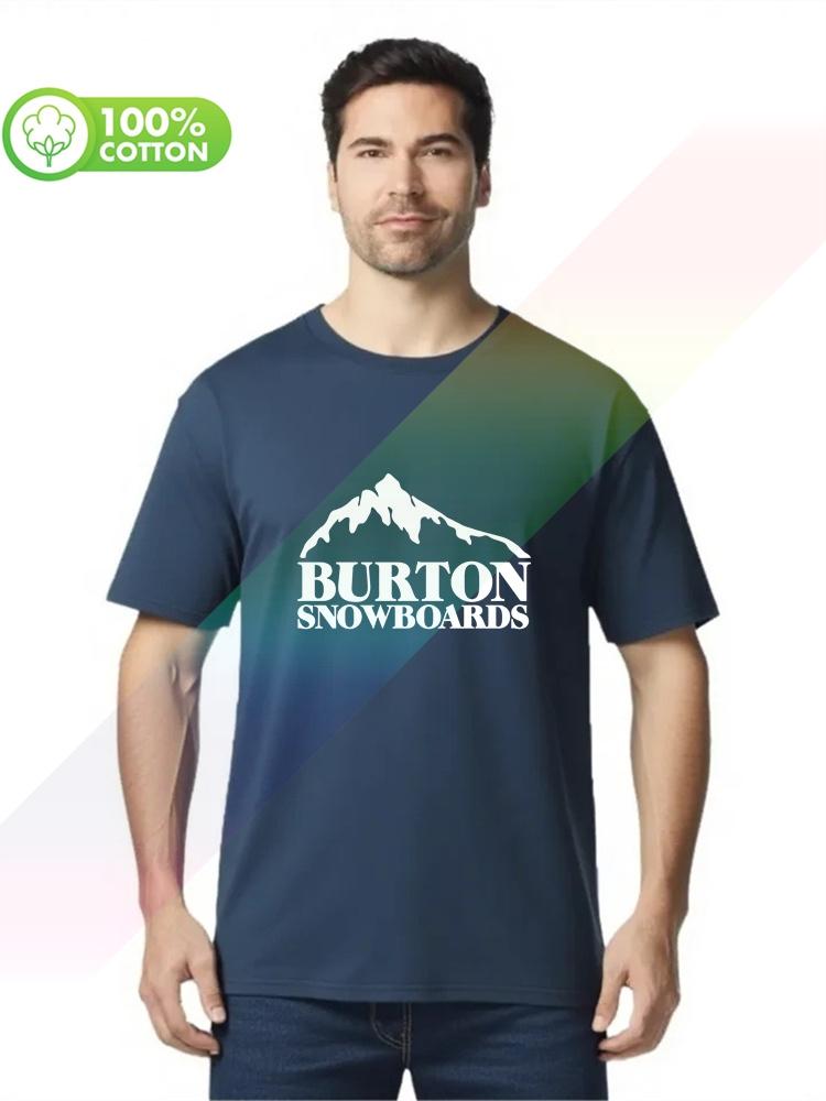 100% Medvilnės Apvalia Kaklo Stora Vyriška Marškinėlių Burton Snowboards Vyrams O Kaklo Trumpomis Rankovėmis S-xxxl Viršutiniai Marškinėliai