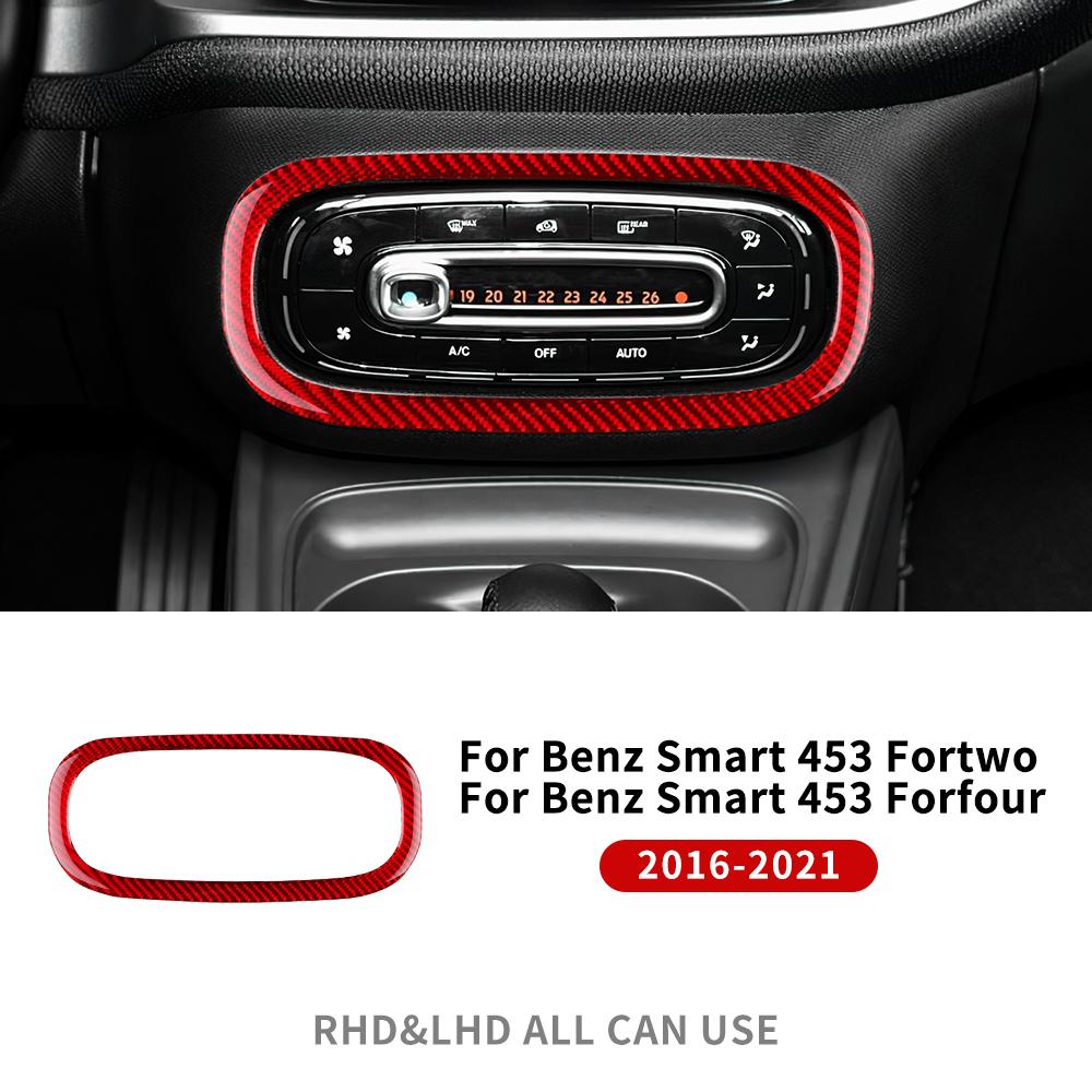

Real Soft Carbon Fiber For Mercedes Benz Smart 453 Fortwo/Forfour 2016 2017 2018-2025 Car Center Control AC Panel Trim Sticker