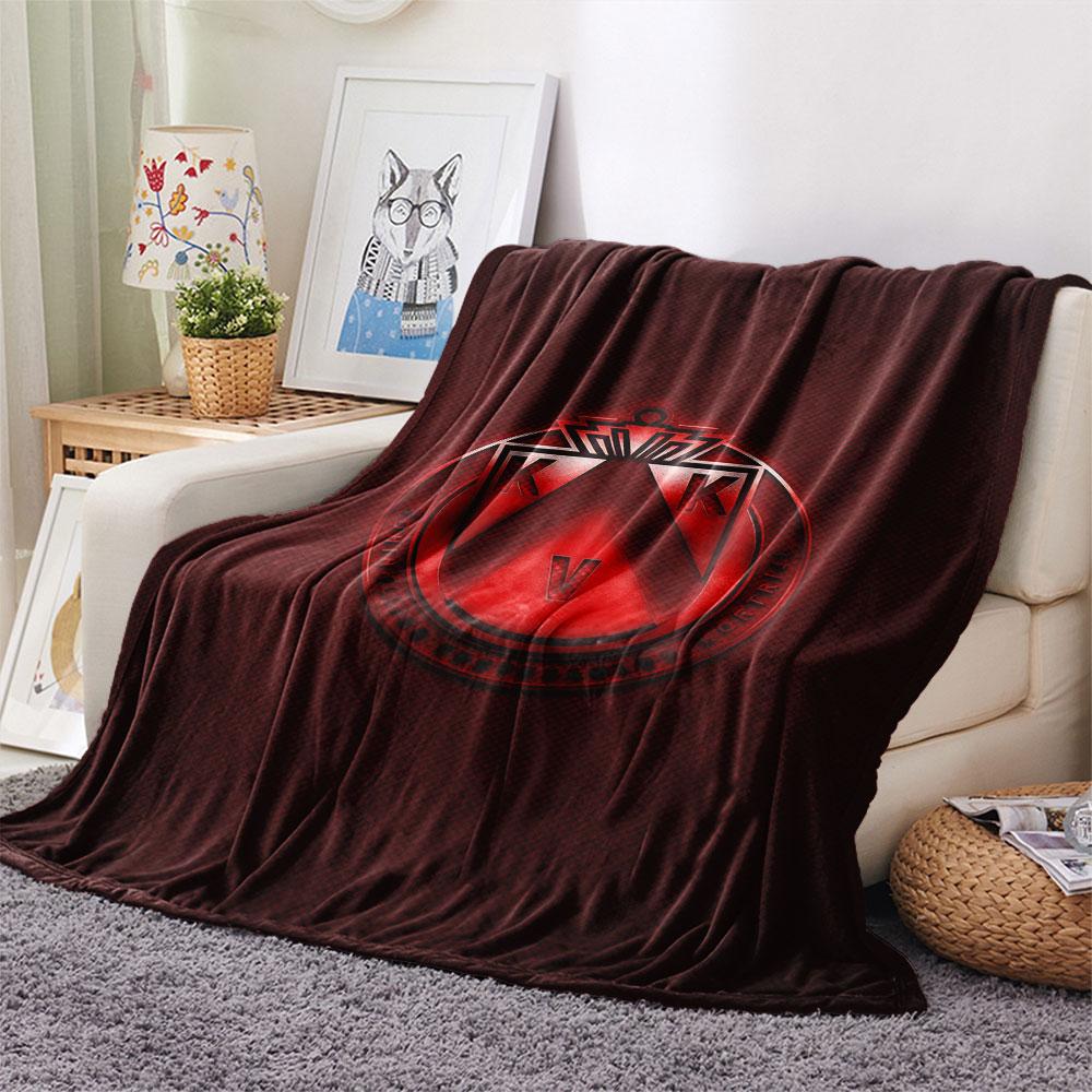 Coperta in Flanella con Logo Kortrijk, Alta Qualità, Confortevole per Tutte le Stagioni, Decorazione per la Casa, Calore e Comfort
