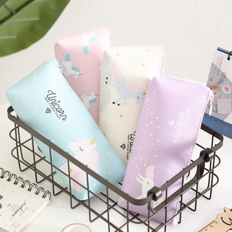 Pattern Pencil Pen Case Student Zipper Pouch Bag 1 pc
