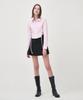 ETMON Side Shirring Slim Shirt, Pink