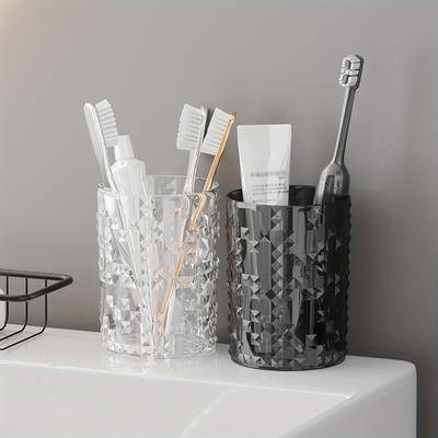 Light Luxury Mouthwash Cup High Appearance Brush Cup Transparent Cup Couple Set Toothbrush Cup Home Wash Cup Glacier Pattern