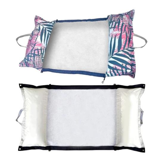 2-in-1 Floating Hammock And Beach Tote 4 In 1 Multi-Purpose Pool Floats Inflatable Foldable Water Hammock Swimming Lounger Summer Floaties Rafts