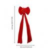 Velvet Christmas Bow Pre-Tied Tree Bows Red for Wedding Backdrop