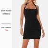 Summer new women's clothing European and American sexy tube top nightclub pleated hip wrap dress