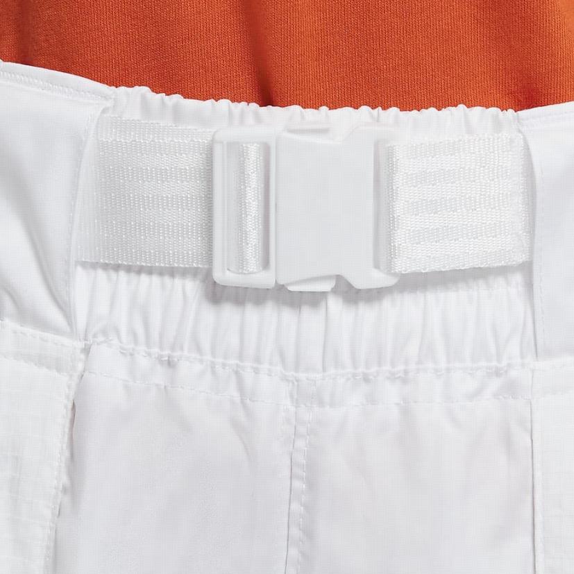 Nike Sportswear Swoosh Print Woven Cuffed Joggers Women Bottoms White CJ3777-100