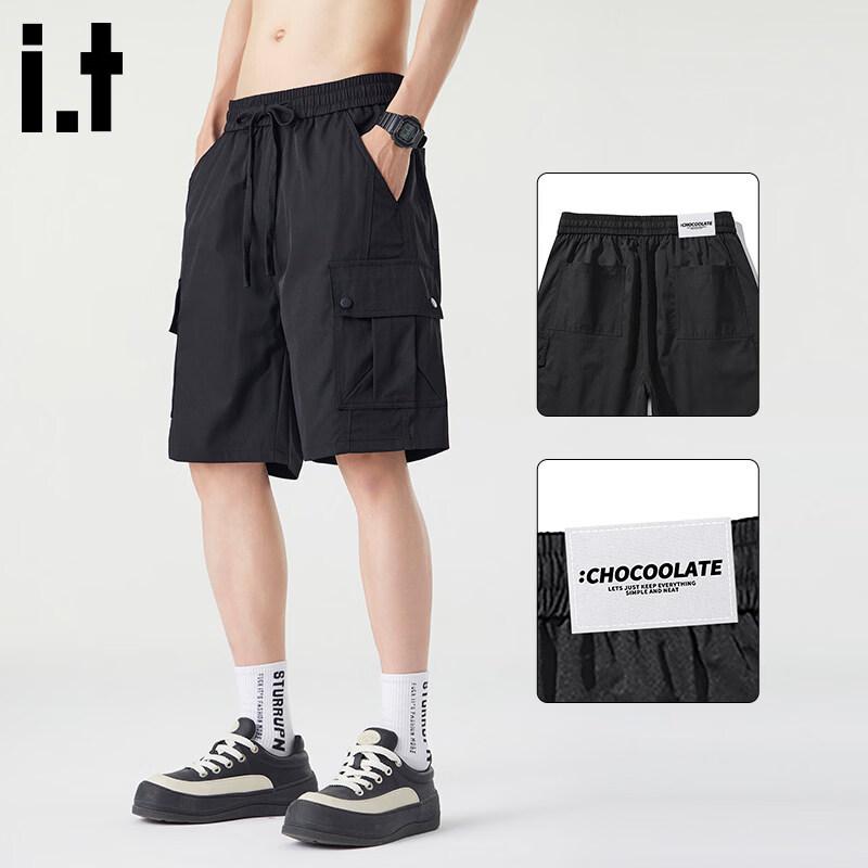 CHOCOOLATE Men s Quick-Dry Multi-Pocket Cargo Shorts L
