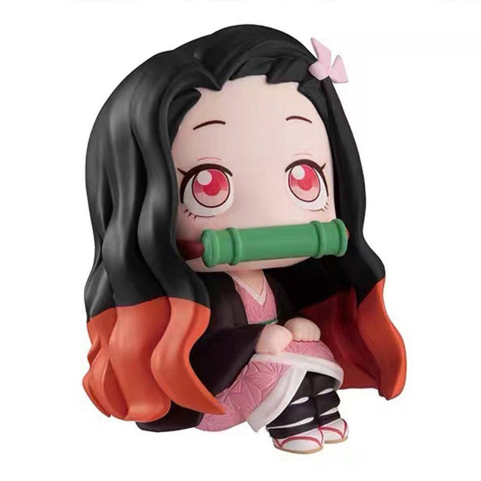 Anime 9CM Demon Slayer Kamado Mi Dou Zi Figure Cute Car Ornament  PVC Action Model Toys Kids Christmas Holiday Gifts In Stock