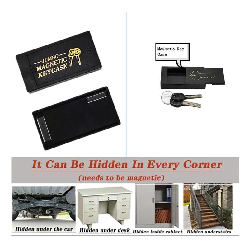 Magnetic Key Holder Under Car - Durable Plastic Spare Key Hider with Strong Magnet for Car/Home/Office - Never Locked Out